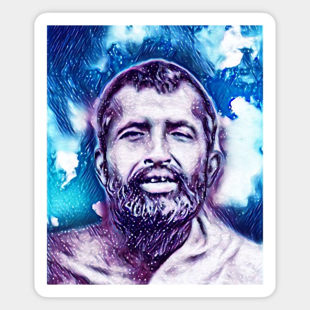 Ramakrishna Snowy Portrait | Ramakrishna Artwork 12 Magnet by JustLit